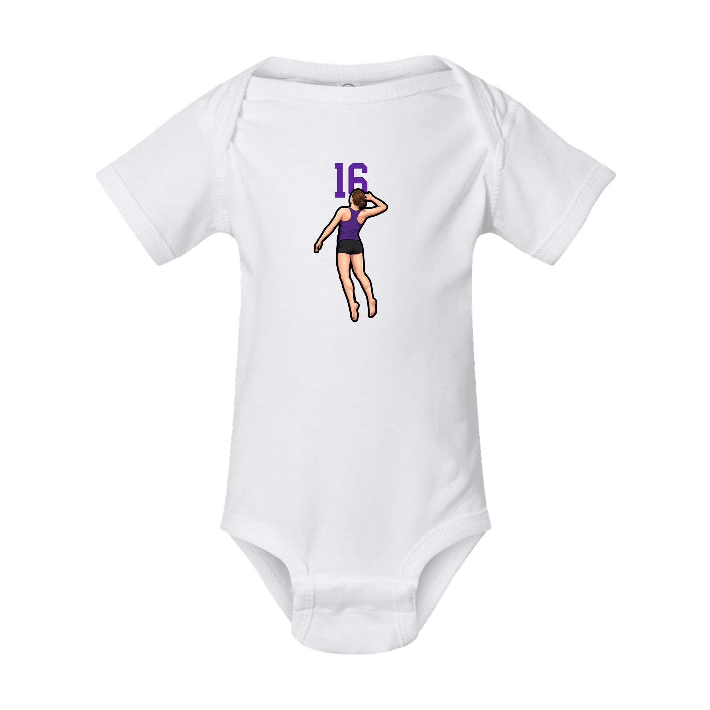 Baby Onesie — Number Top in White