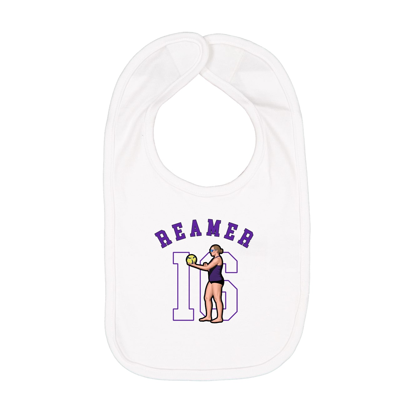 Infant Bib — Shirsey Arch in White