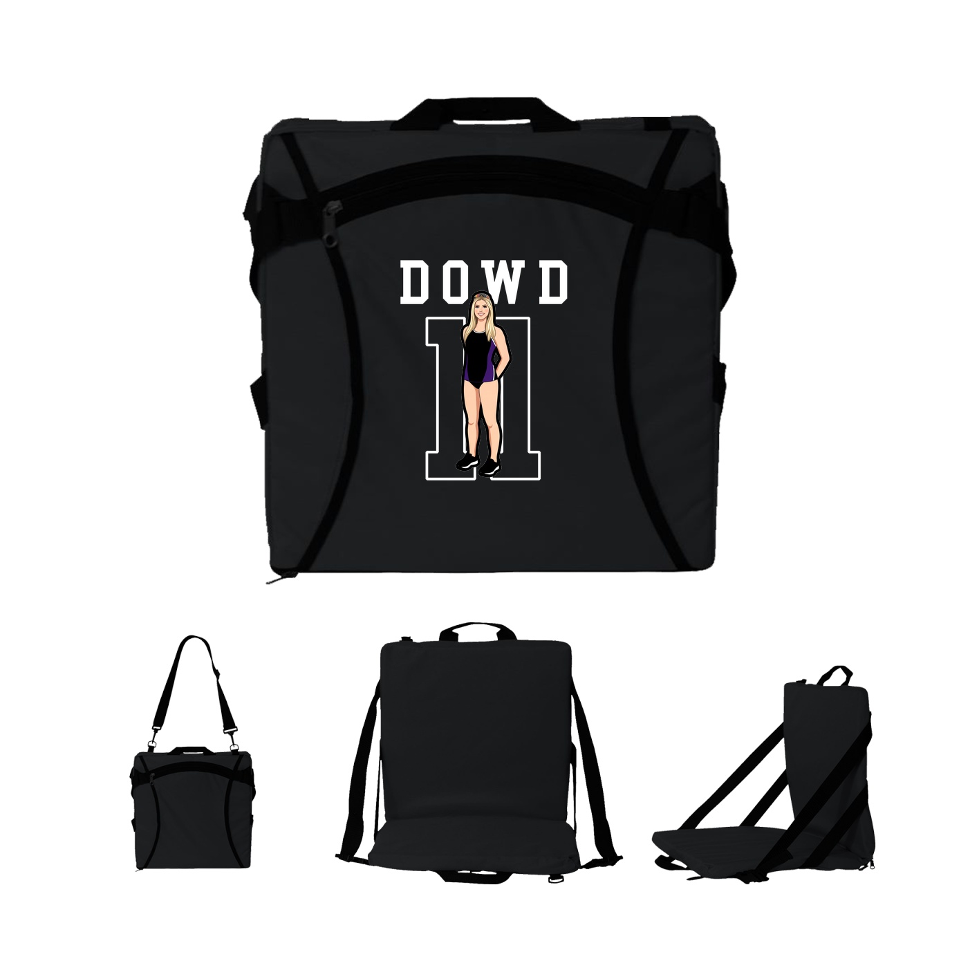 Folding Stadium Seat — Shirsey in Black