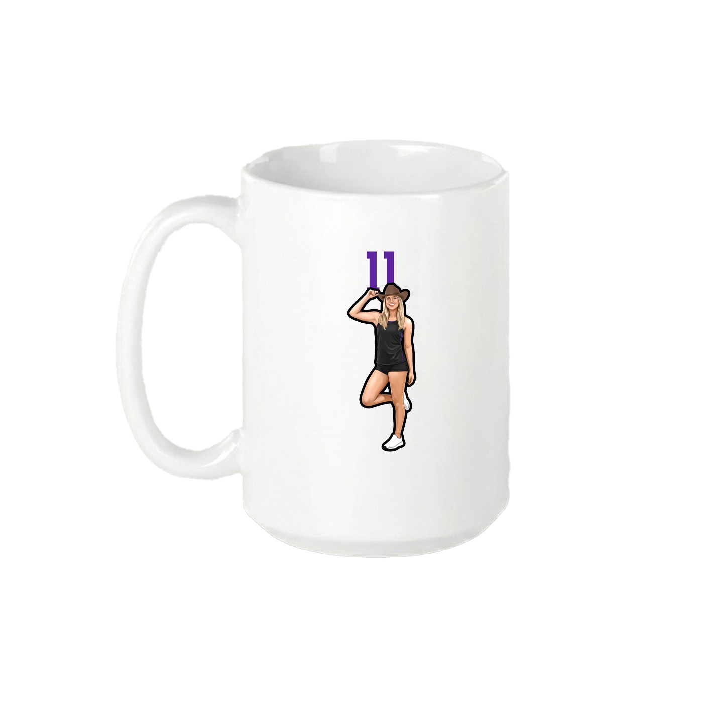 15oz Coffee Mug — Number Top in White