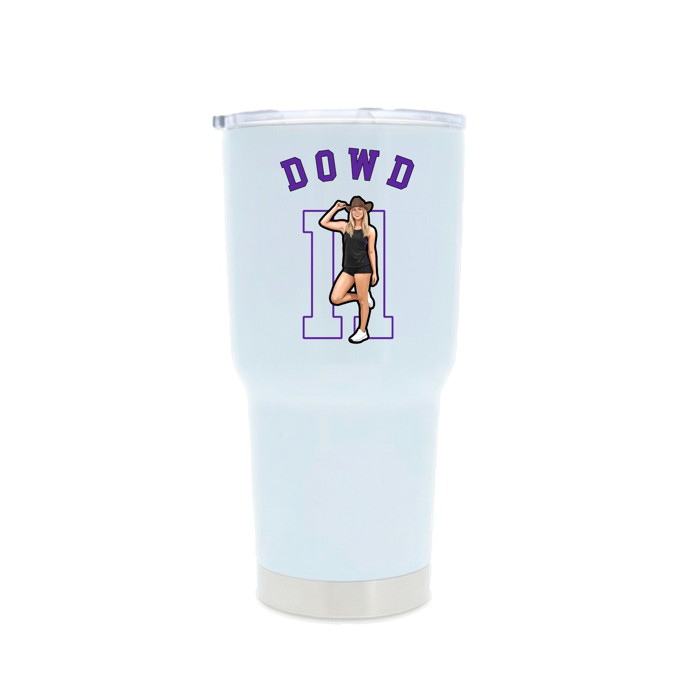 30oz Stainless Steel Tumbler — Shirsey Arch in White