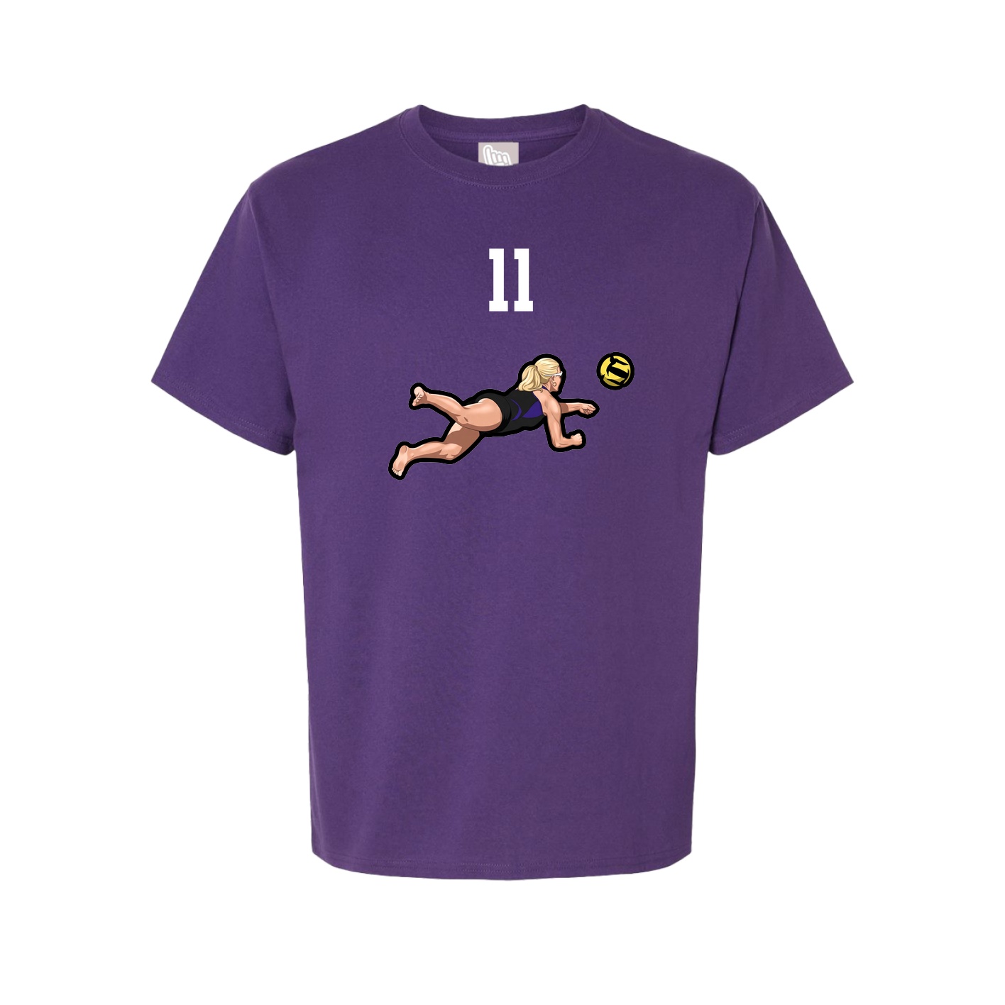 Youth Tee — Number Top in Purple