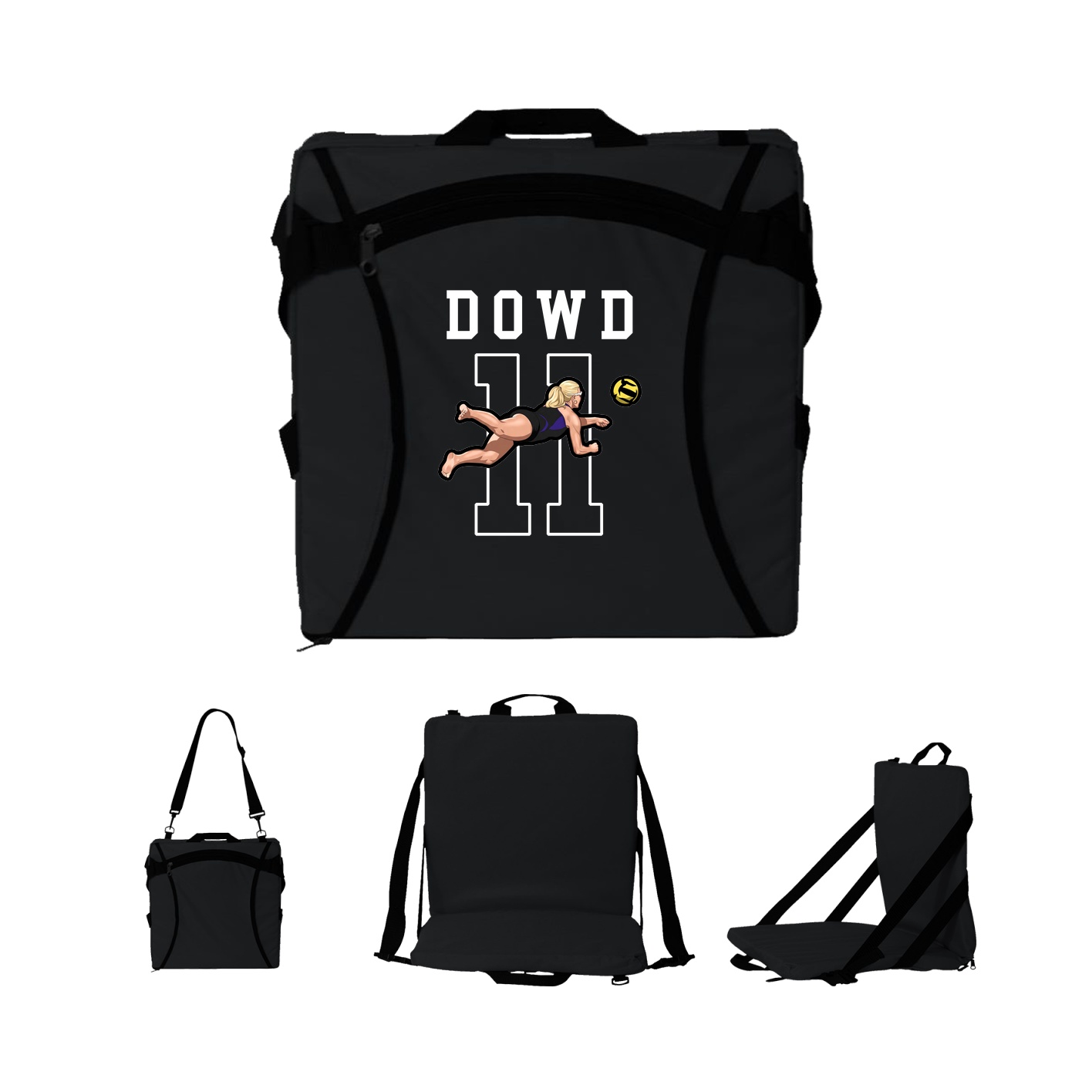 Folding Stadium Seat — Shirsey in Black