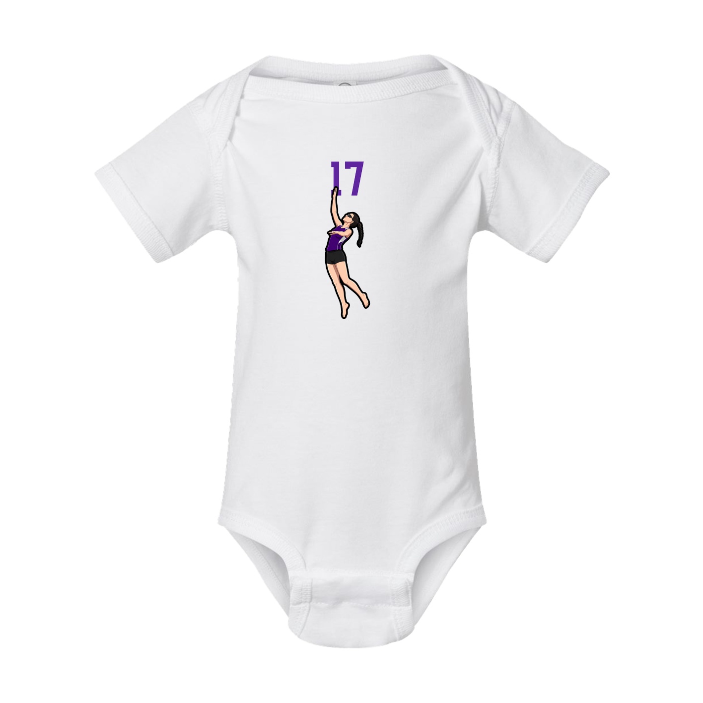 Baby Onesie — Number Top in White
