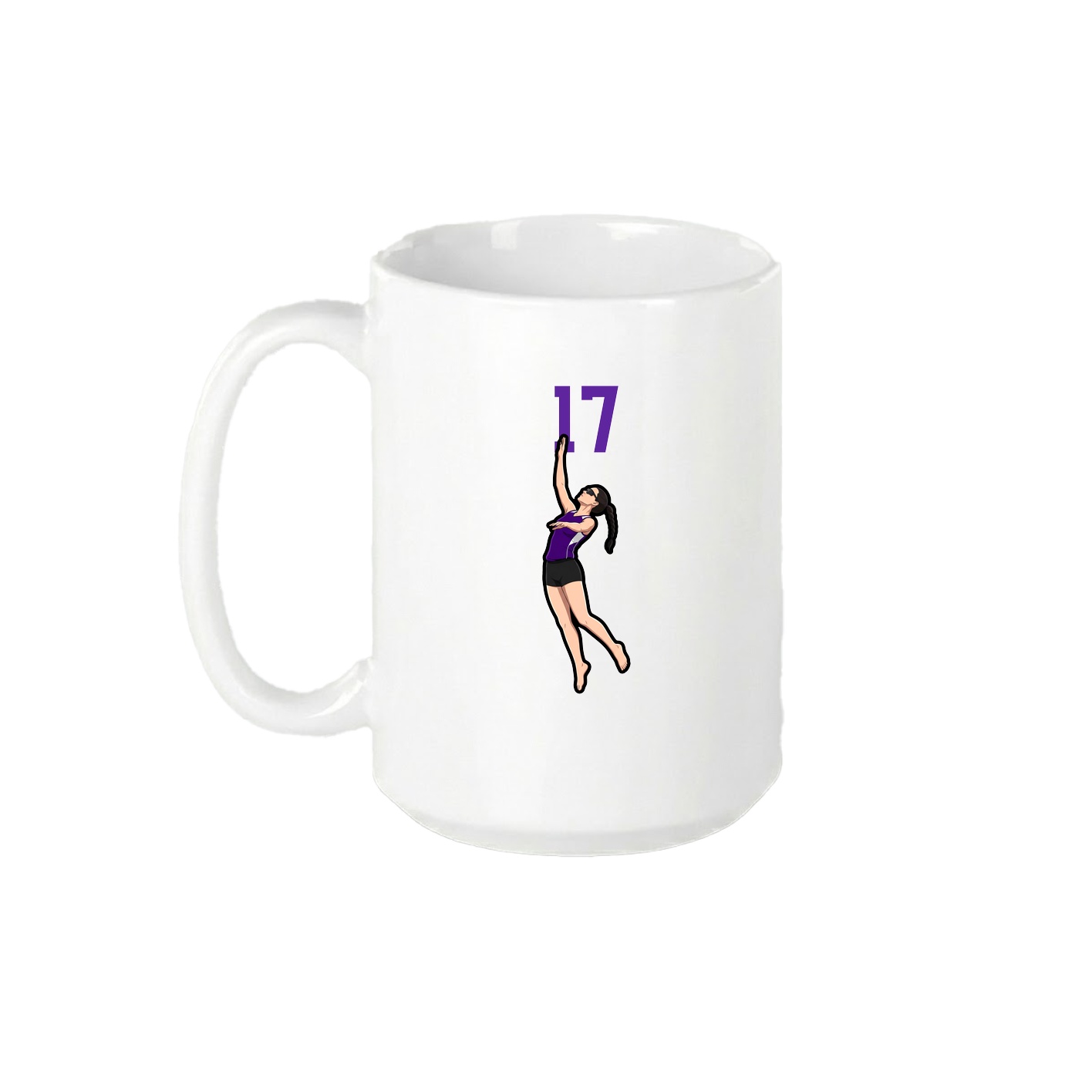 15oz Coffee Mug — Number Top in White