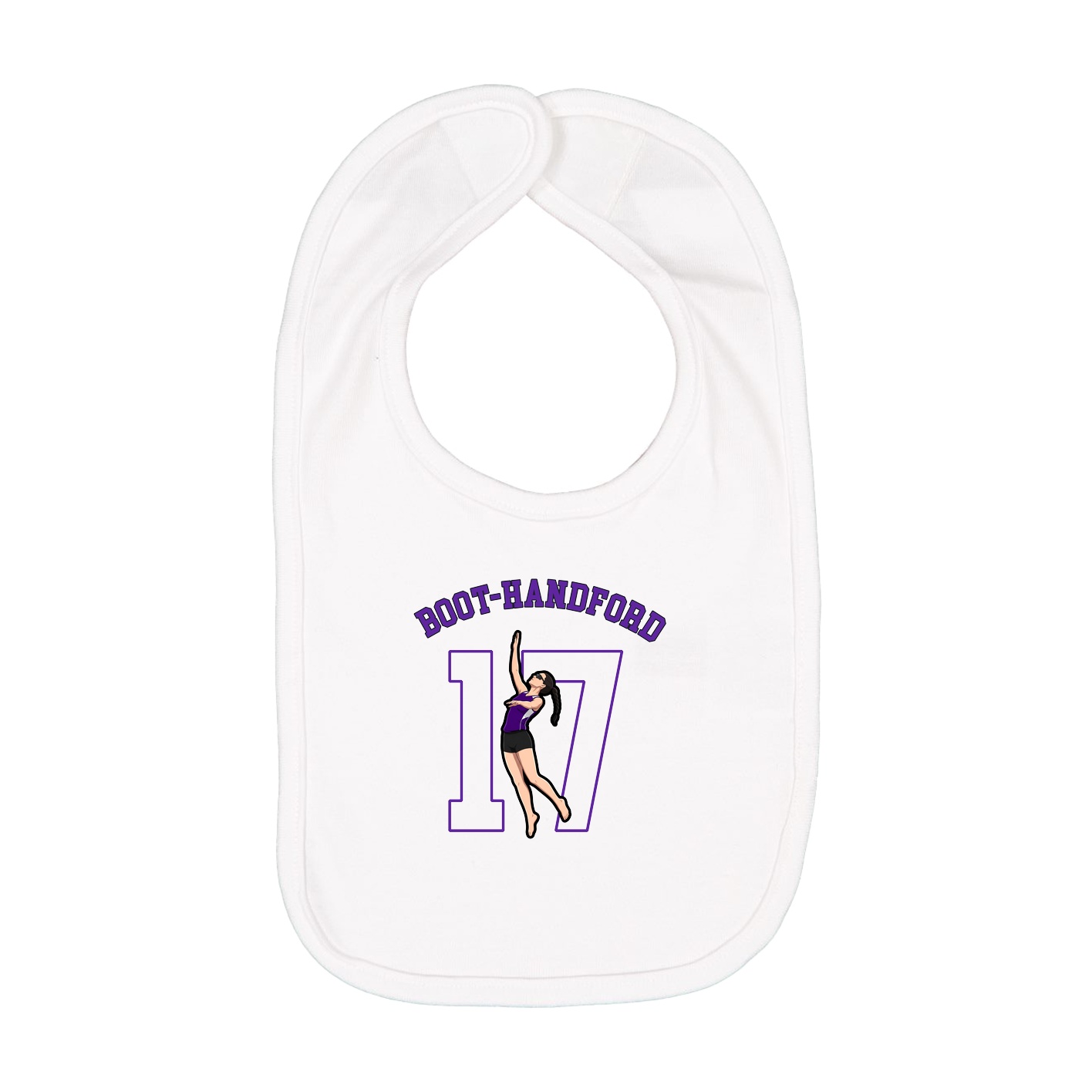 Infant Bib — Shirsey Arch in White
