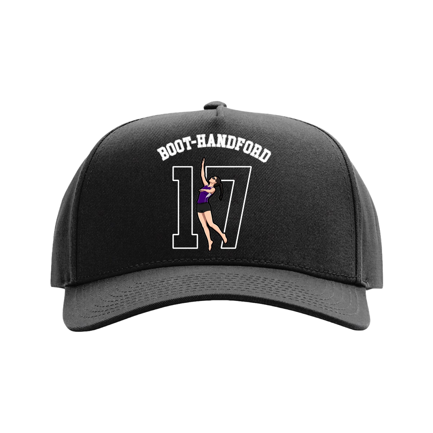 Full Fabric Five-Panel Champ Cap — Shirsey Arch in Black