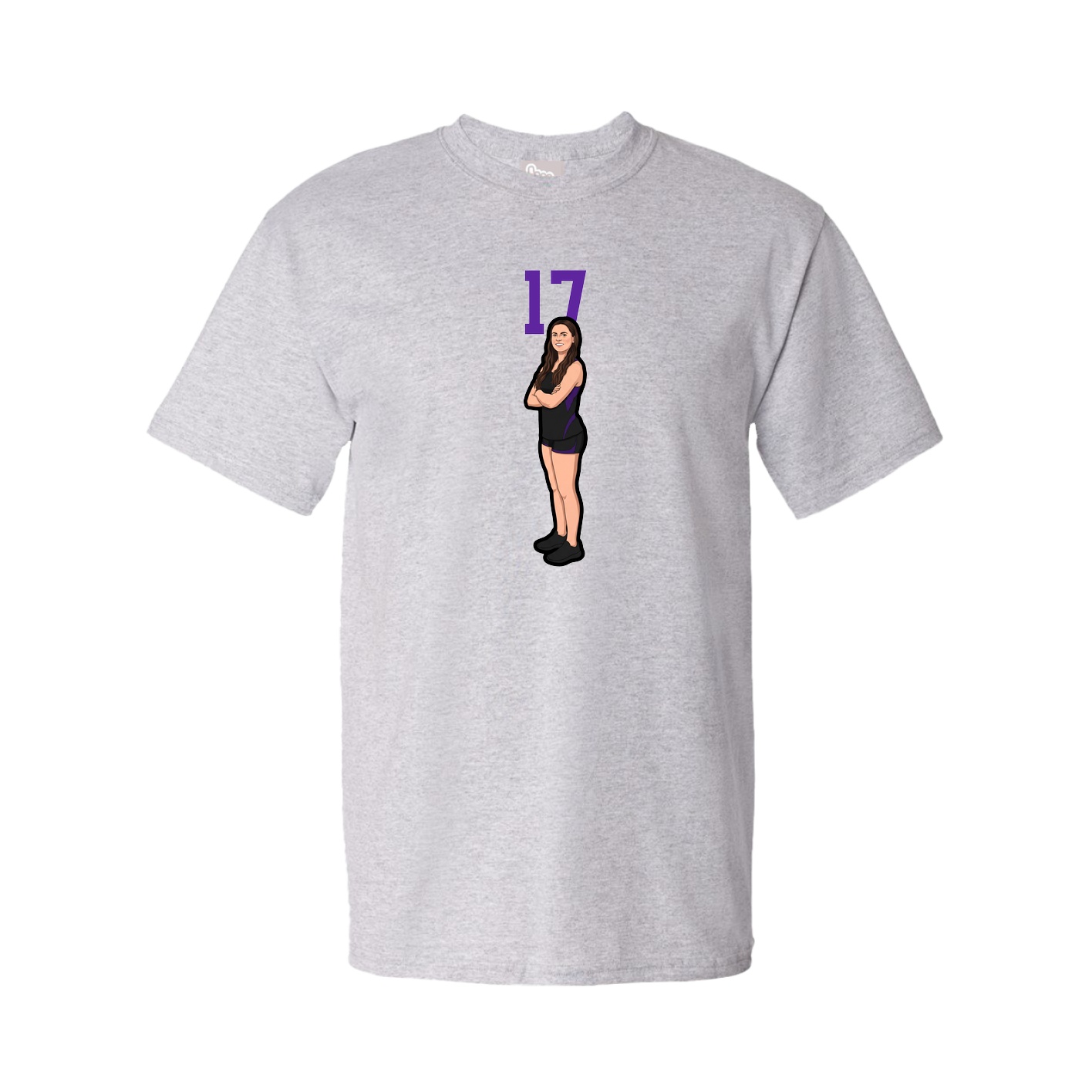 Youth Tee — Number Top in Grey