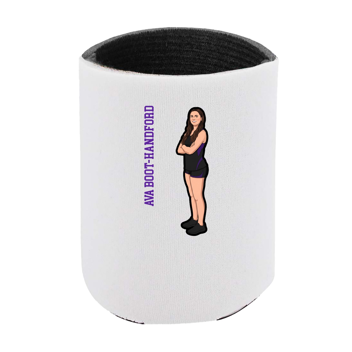 Can Holder — Name Vertical in White