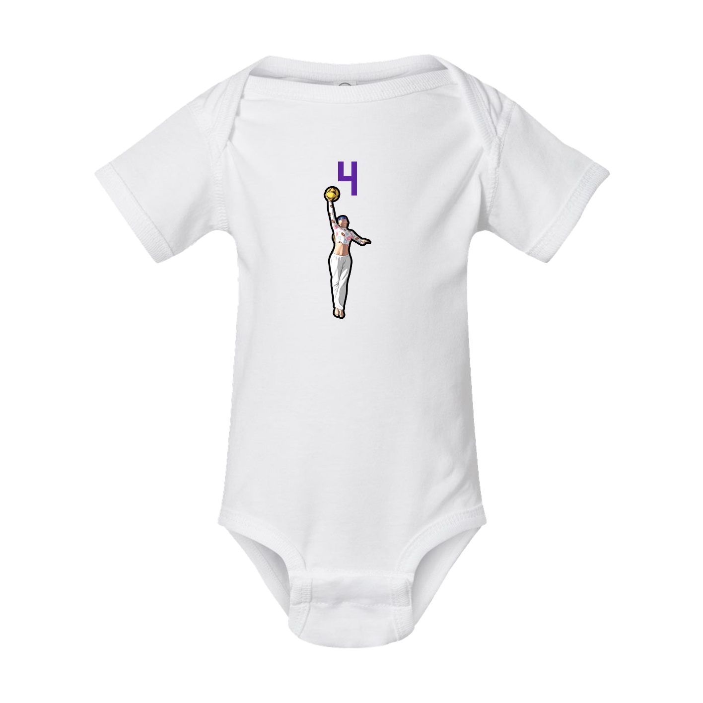 Baby Onesie — Number Top in White