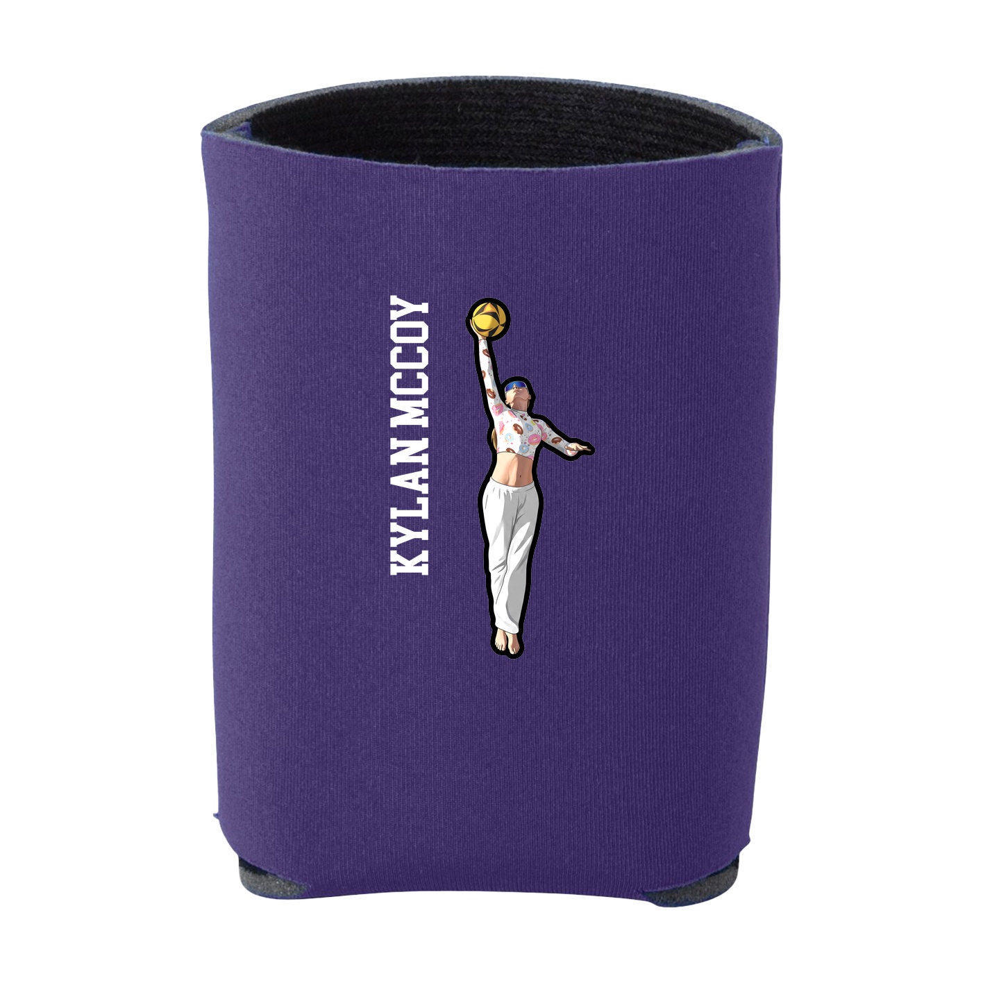 Can Holder — Name Vertical in Purple