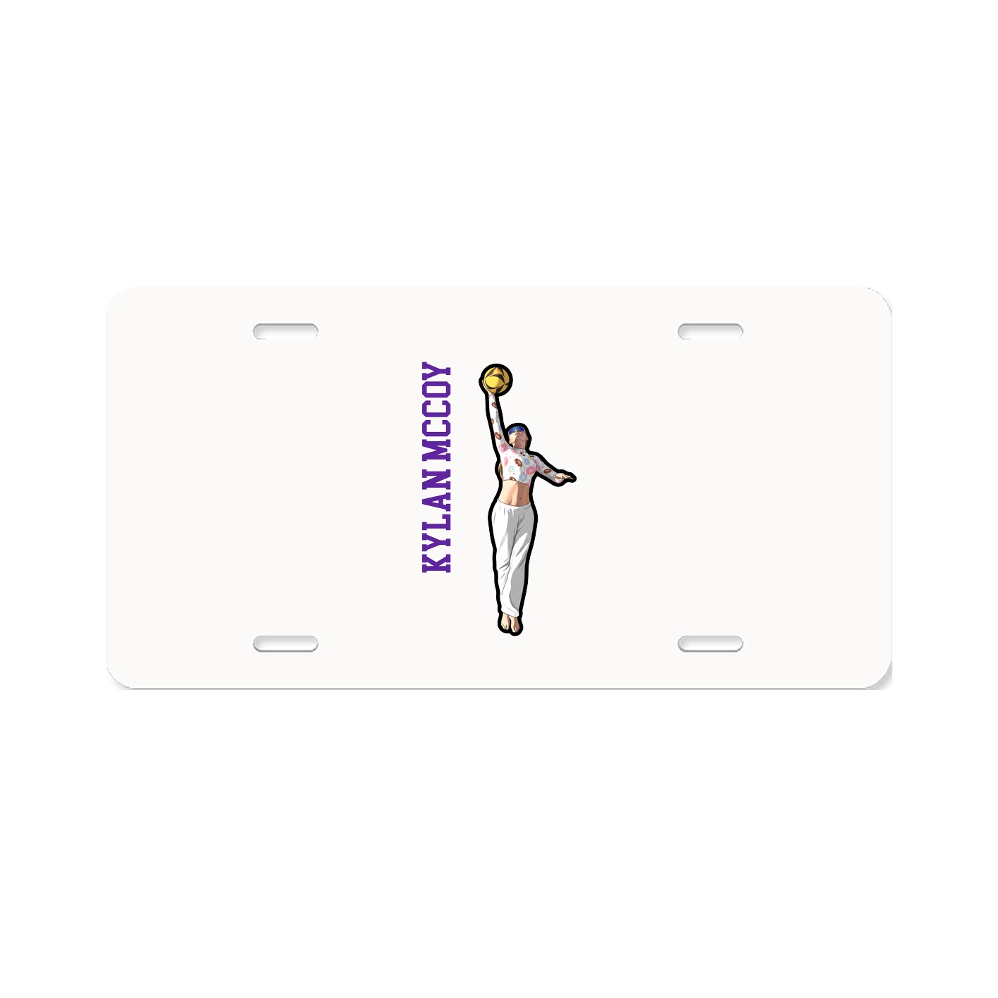 License Plate — Name Vertical in Classic