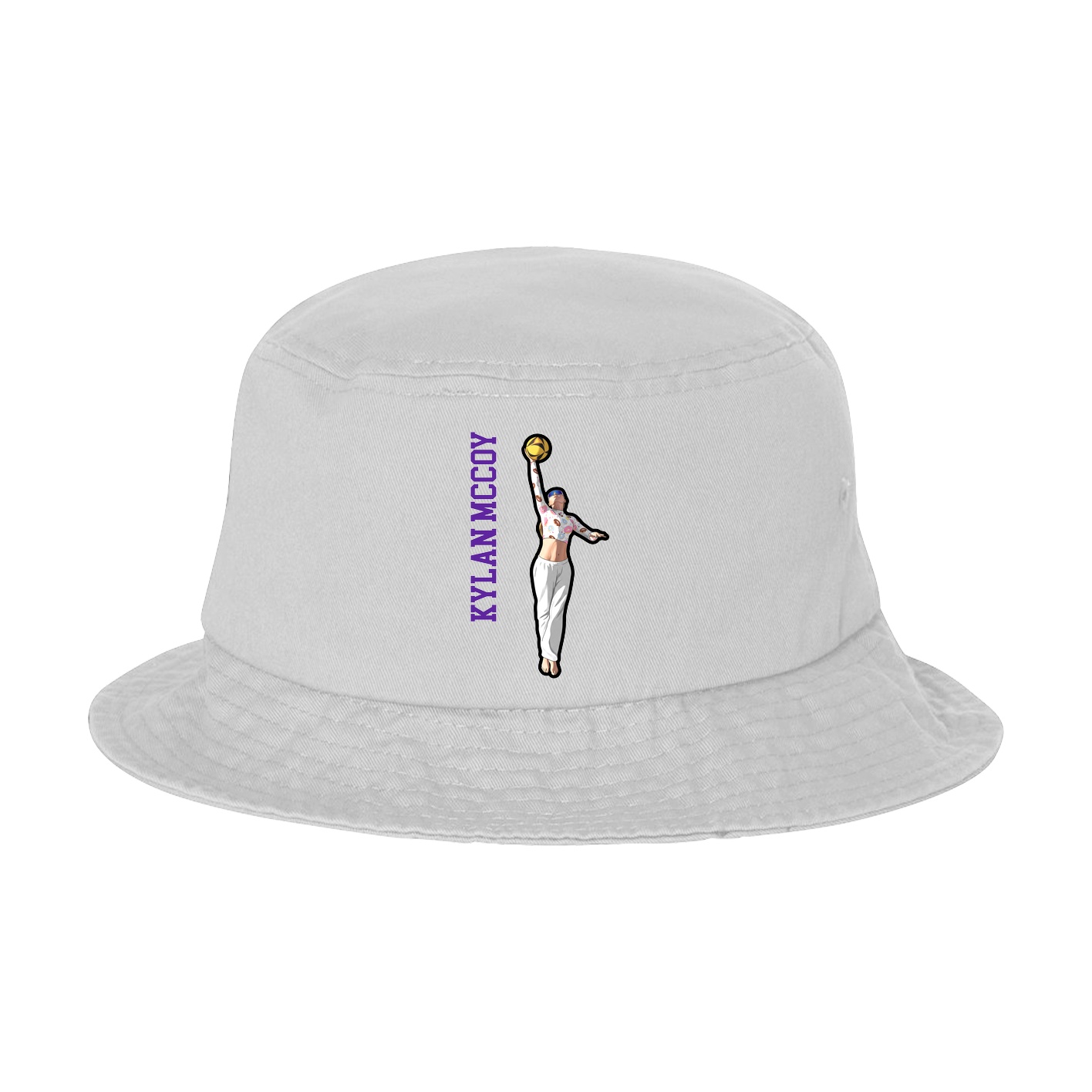 Bucket Cap — Name Vertical in White