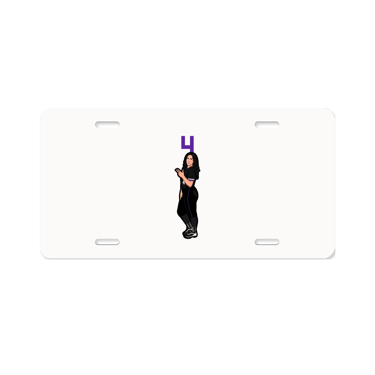 License Plate — Number Top in Classic