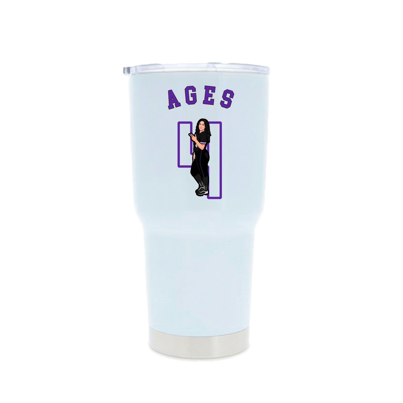30oz Stainless Steel Tumbler — Shirsey Arch in White