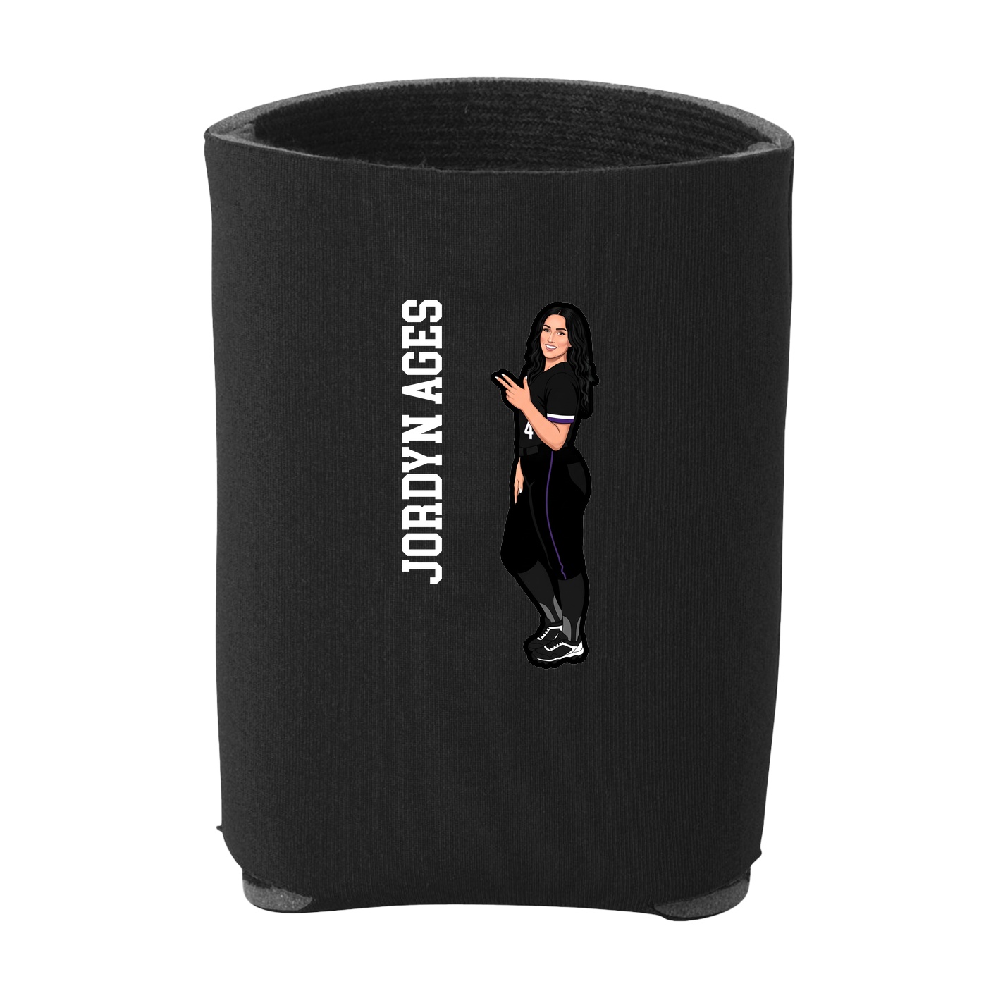Can Holder — Name Vertical in Black