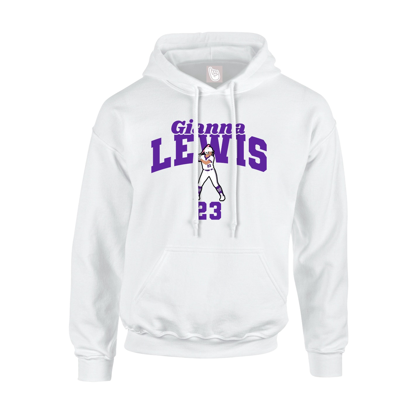 Youth Hoodie — Signature Arch in White