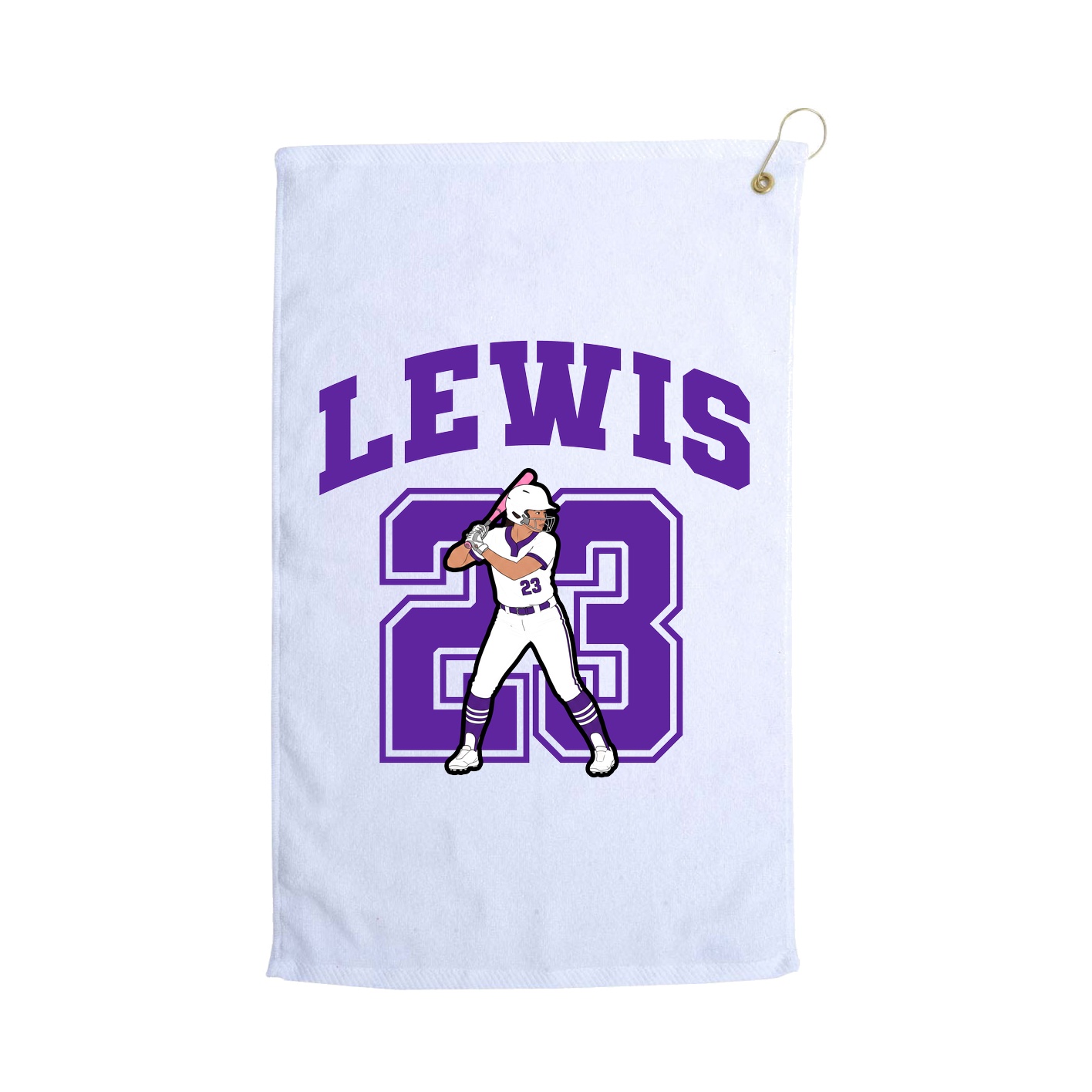 Golf Towel — Number in White