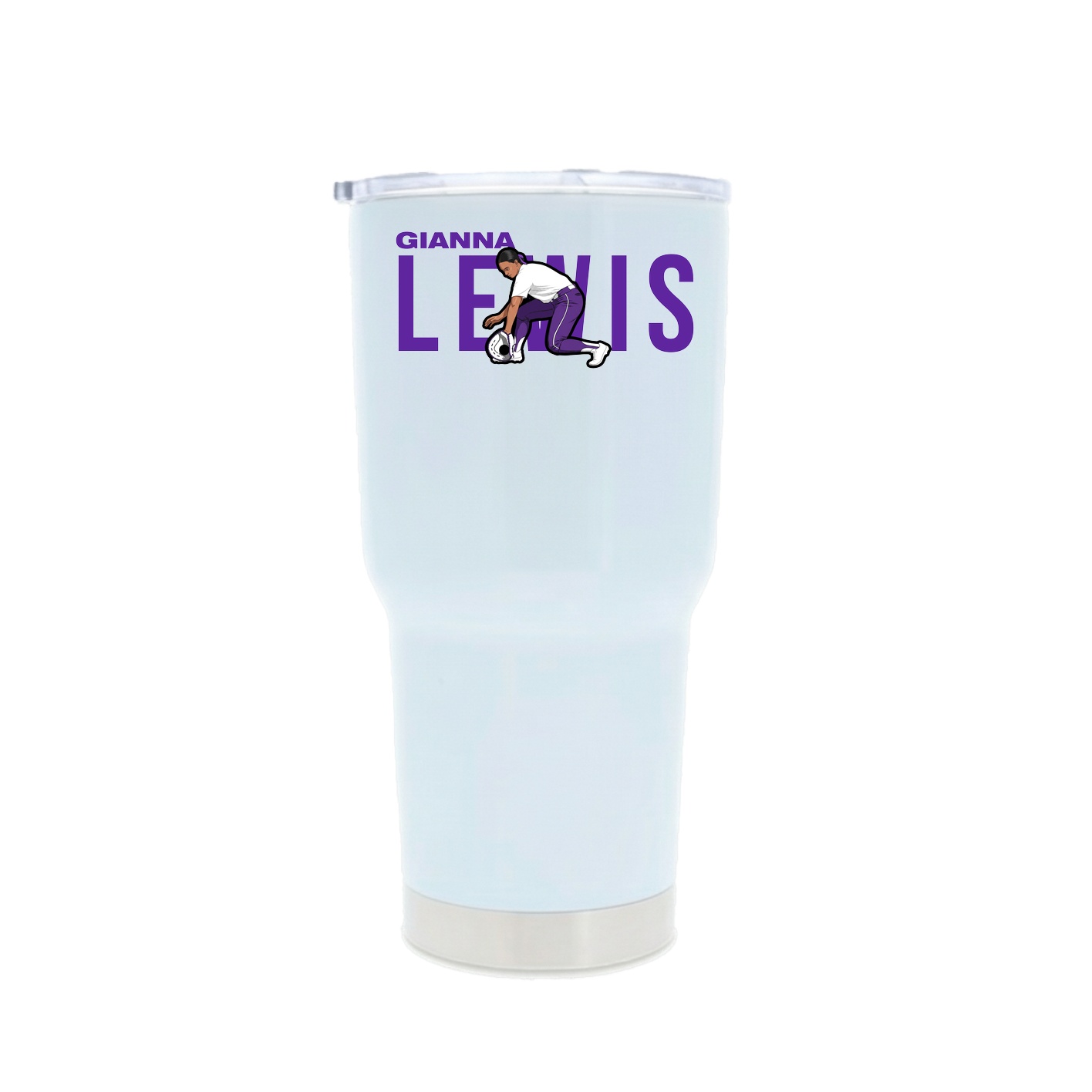 30oz Stainless Steel Tumbler — Player Name in White