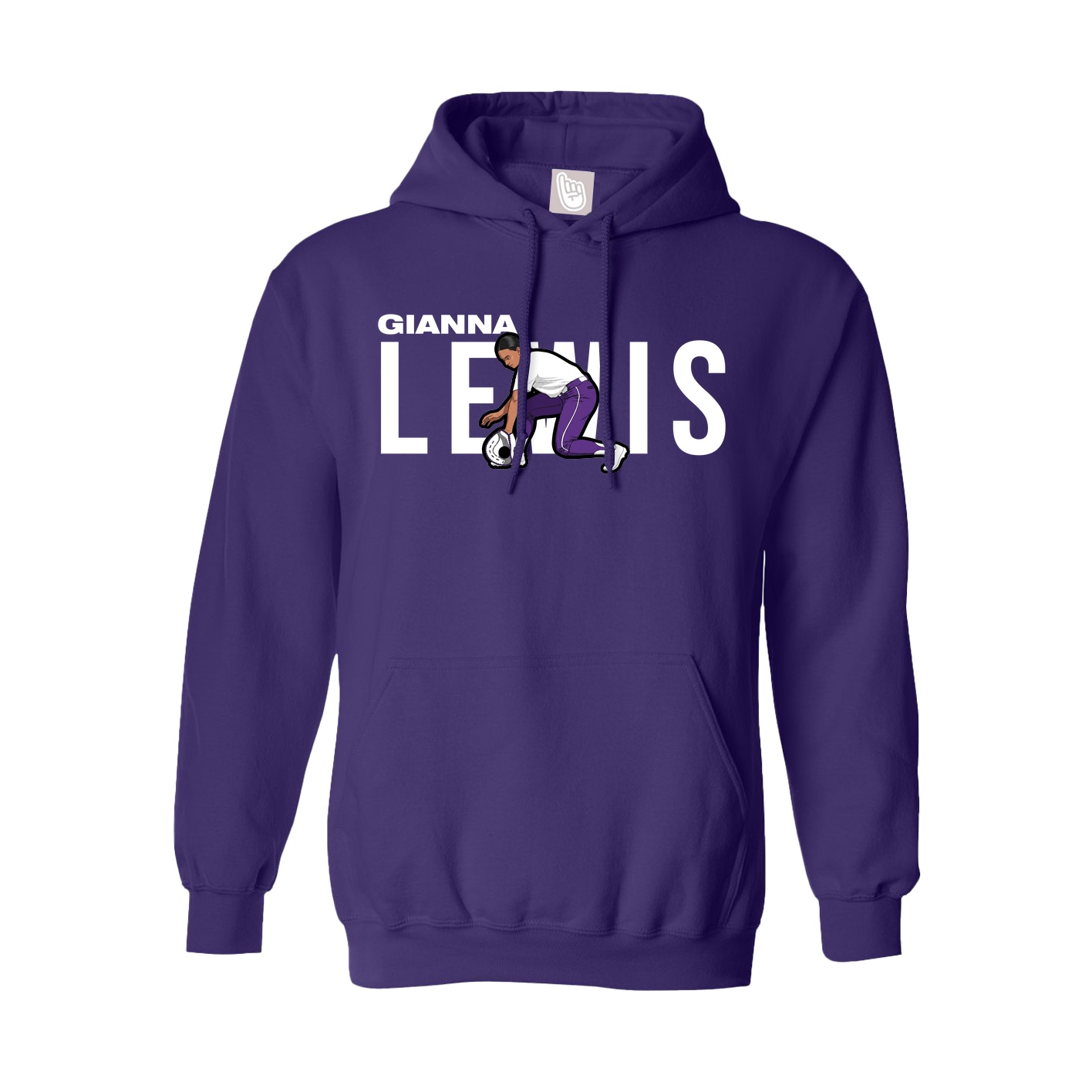 Hoodie — Player Name in Purple