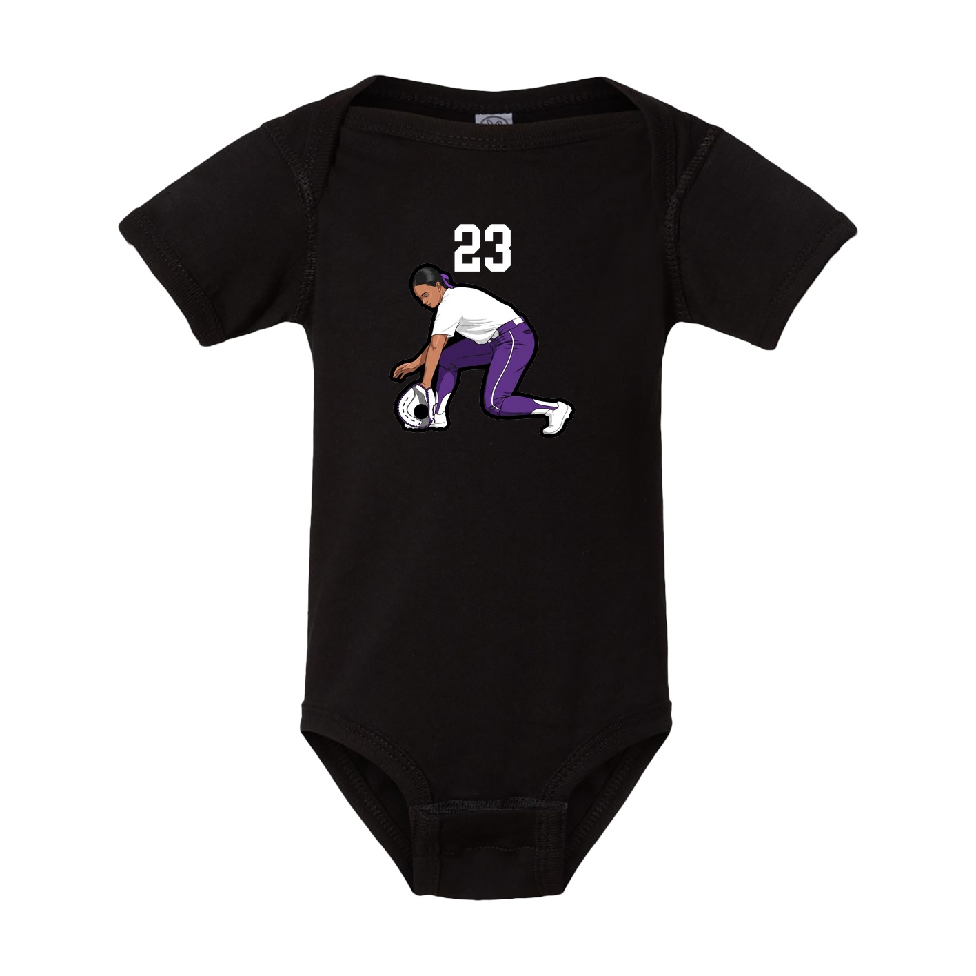 Baby Onesie — Number Top in Black