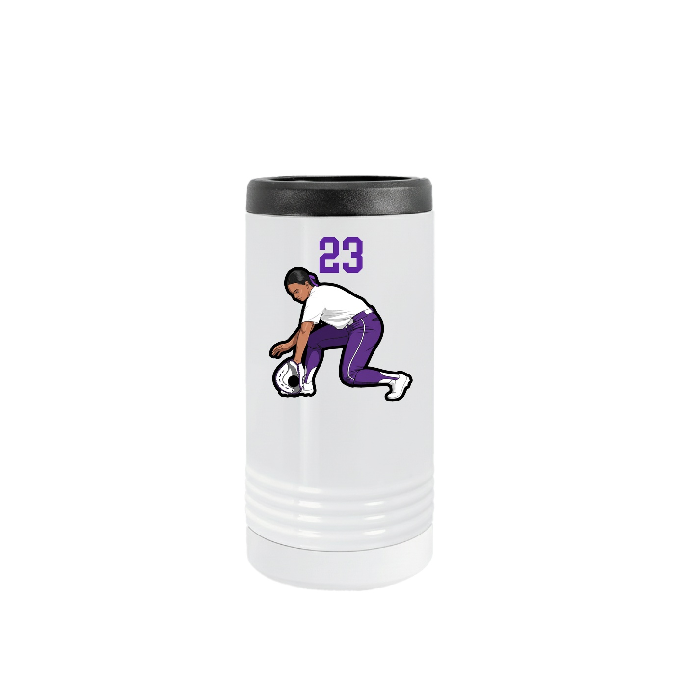 Slim Beverage Holder — Number Top in White