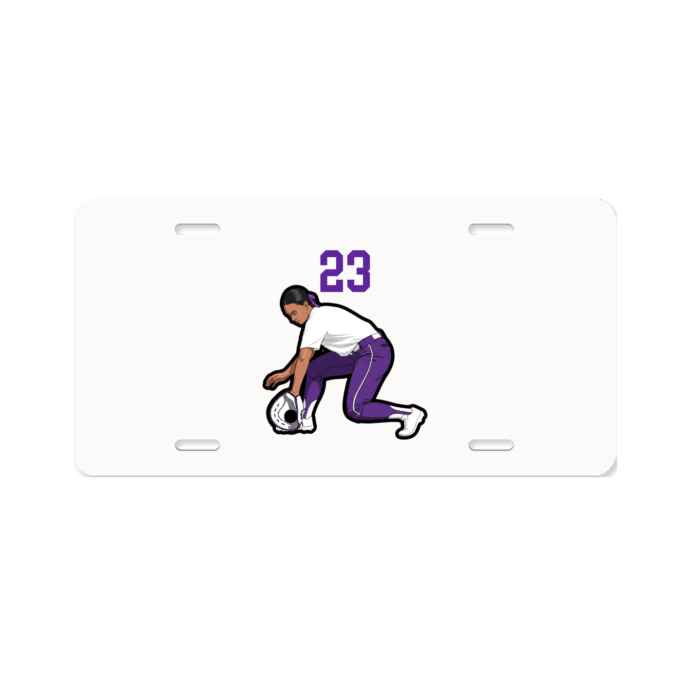 License Plate — Number Top in Classic