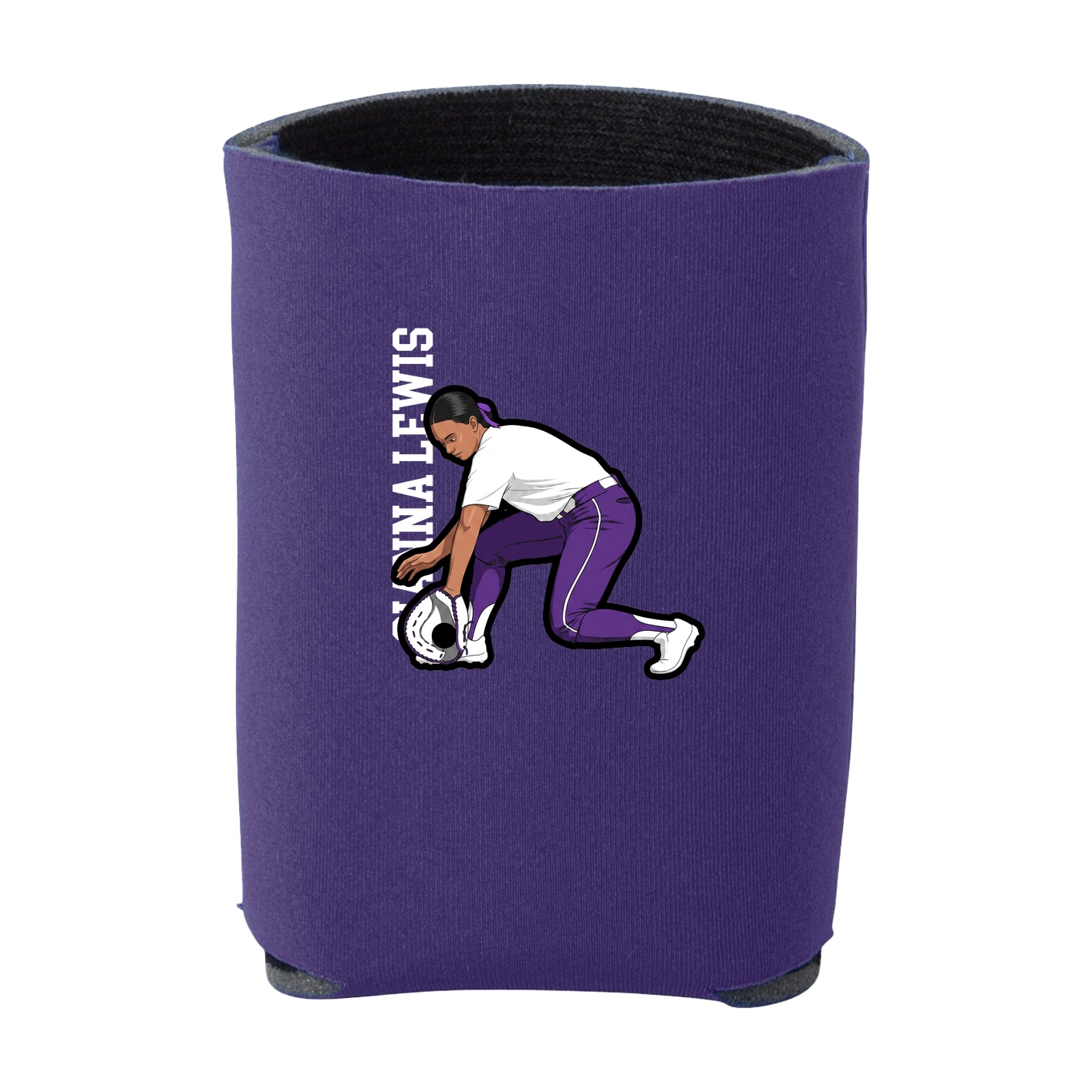 Can Holder — Name Vertical in Purple