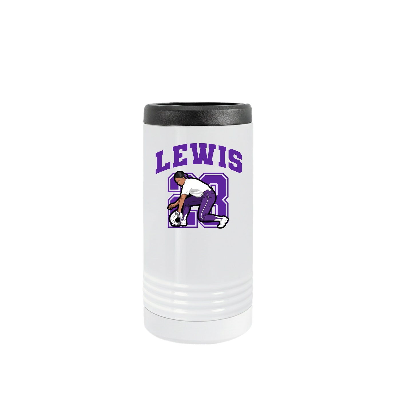 Slim Beverage Holder — Number in White