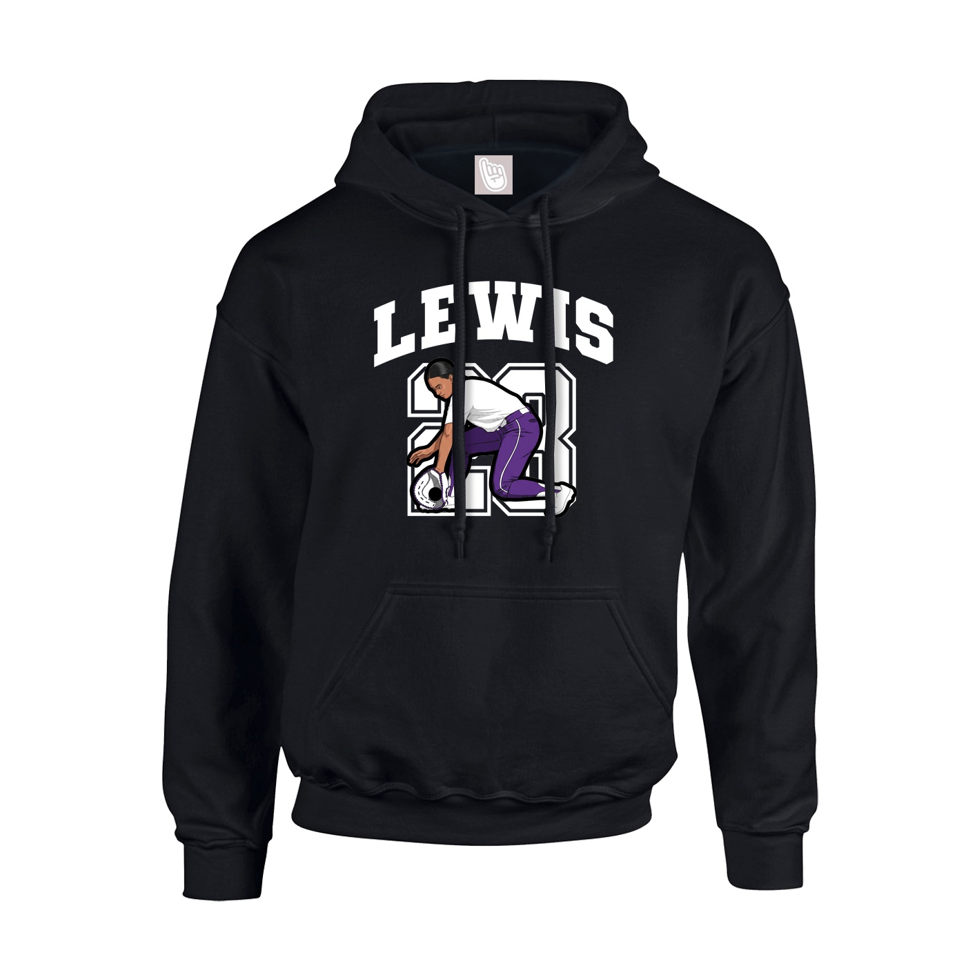 Hoodie — Number in Black