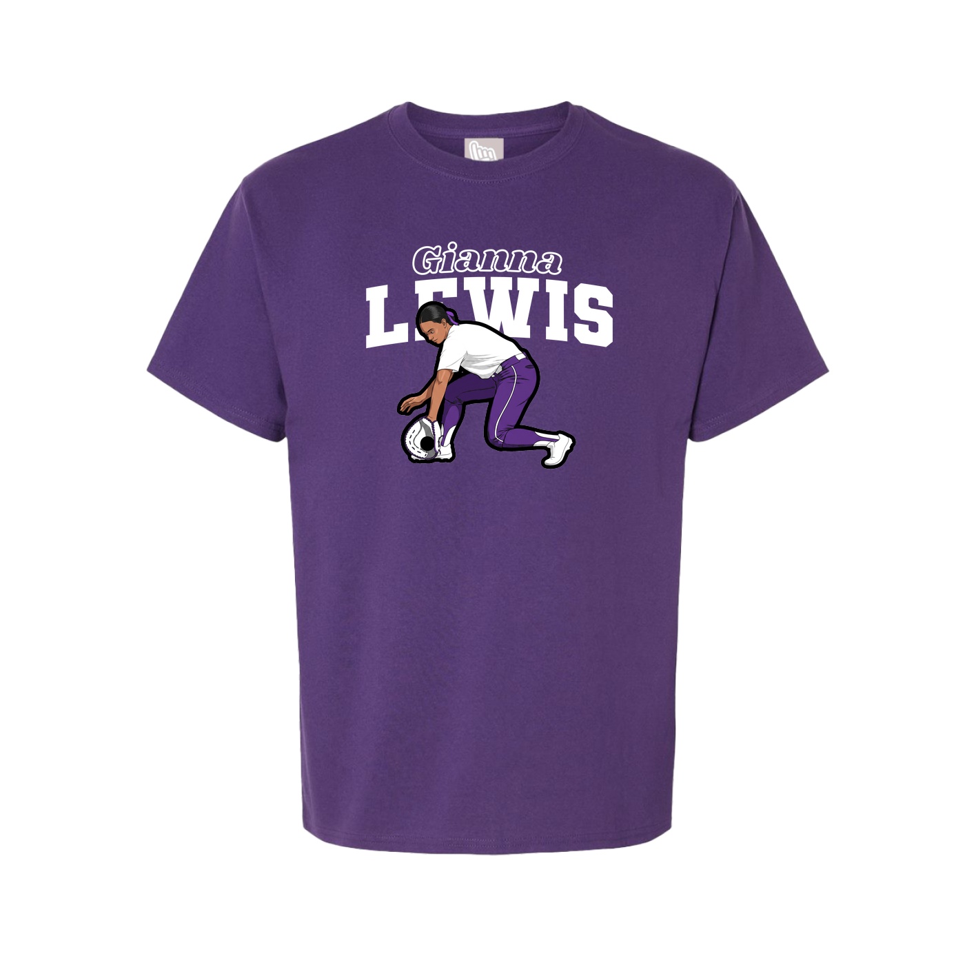 Youth Tee — Name Arch in Purple