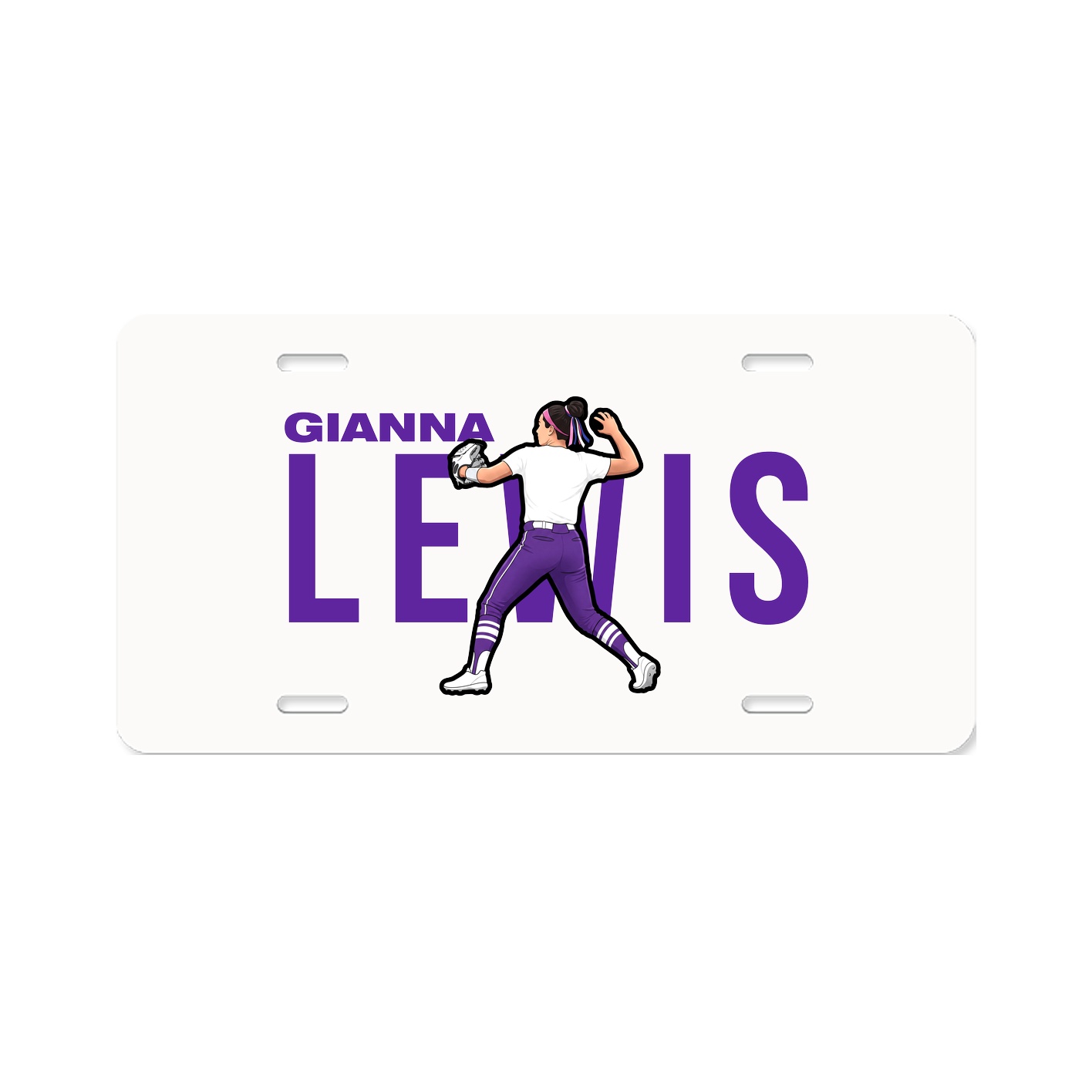License Plate — Player Name in Classic