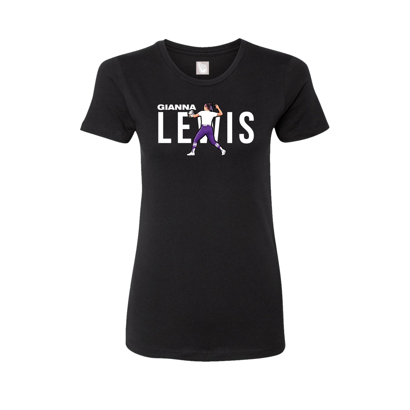 Womens Tee — Player Name in Black