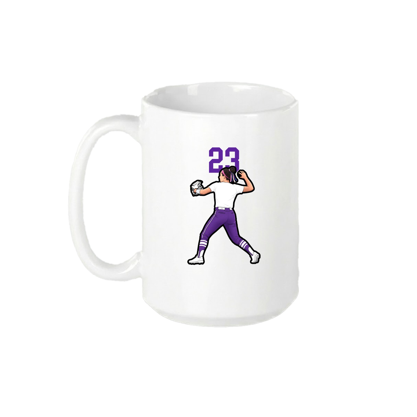 15oz Coffee Mug — Number Top in White