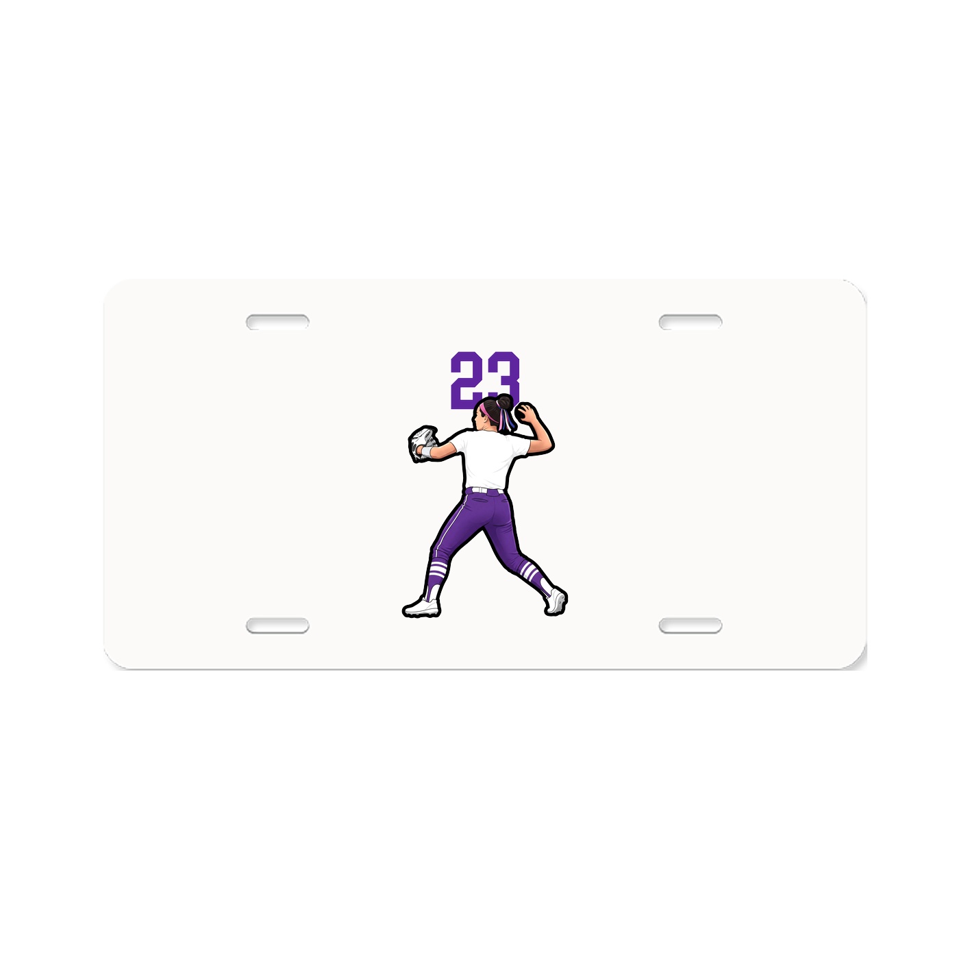 License Plate — Number Top in Classic