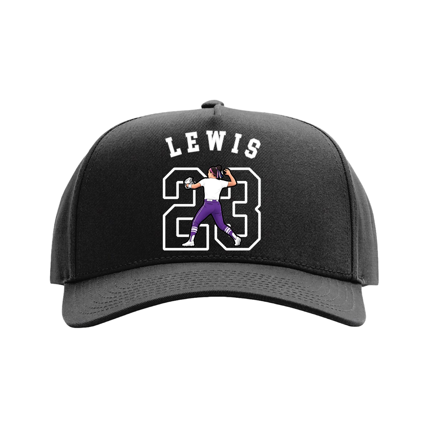 Full Fabric Five-Panel Champ Cap — Shirsey Arch in Black
