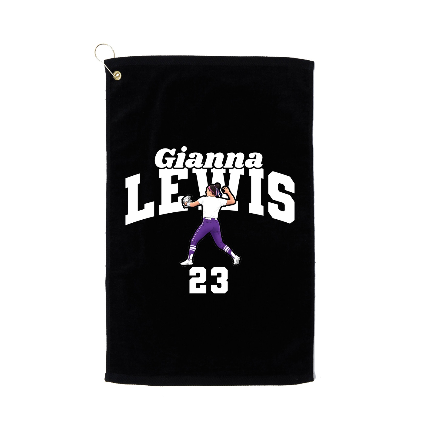 Golf Towel — Signature Arch in Black