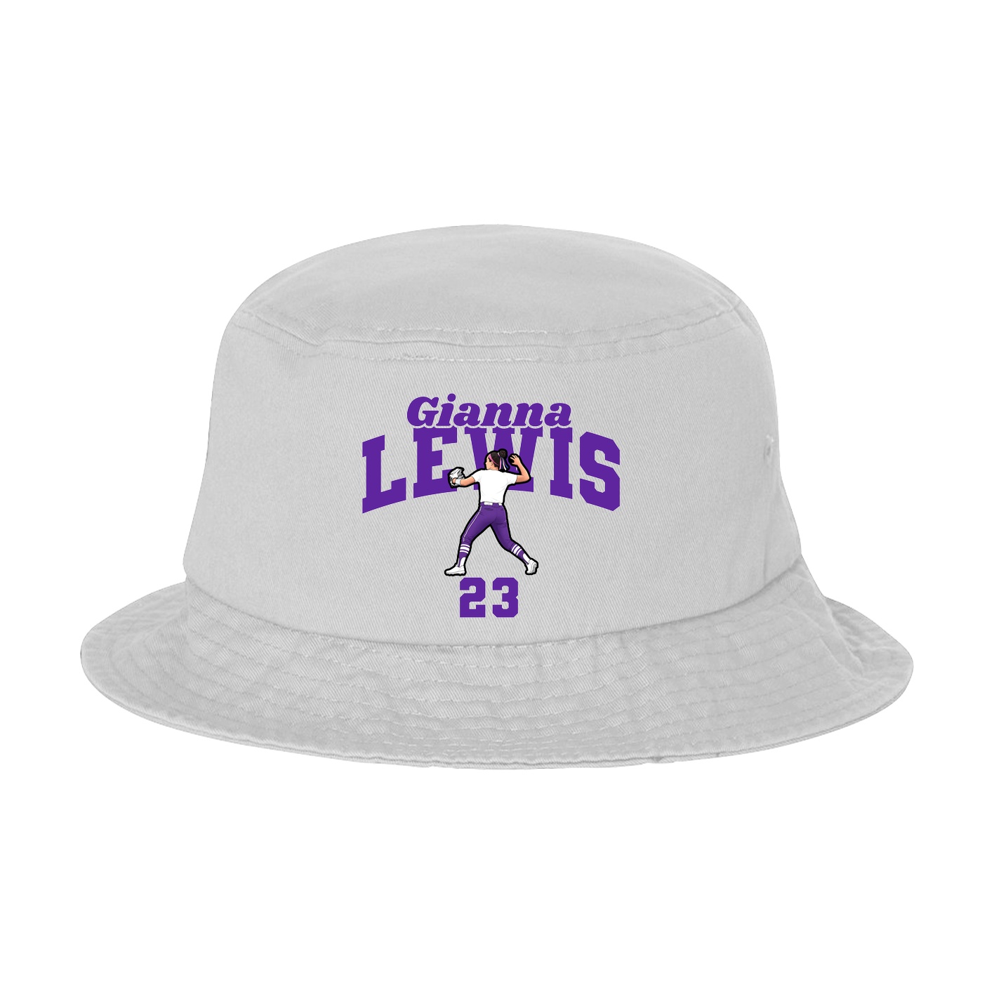 Bucket Cap — Signature Arch in White