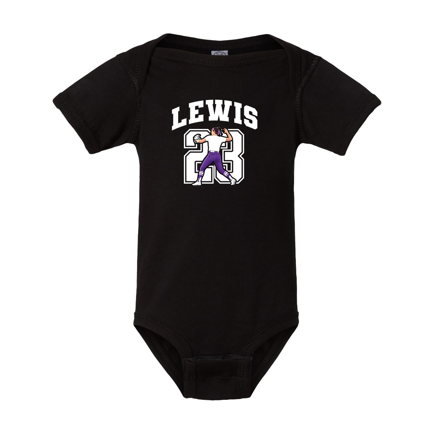 Baby Onesie — Number in Black