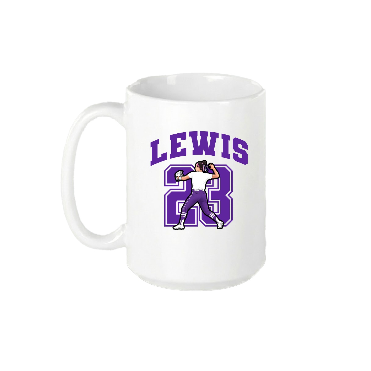 15oz Coffee Mug — Number in White