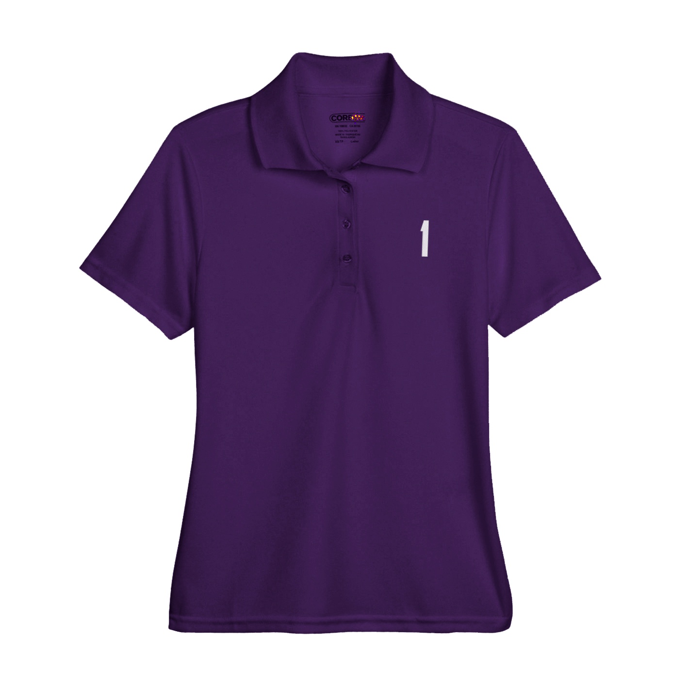 Womens Performance Polo — Front Shirsy in Purple