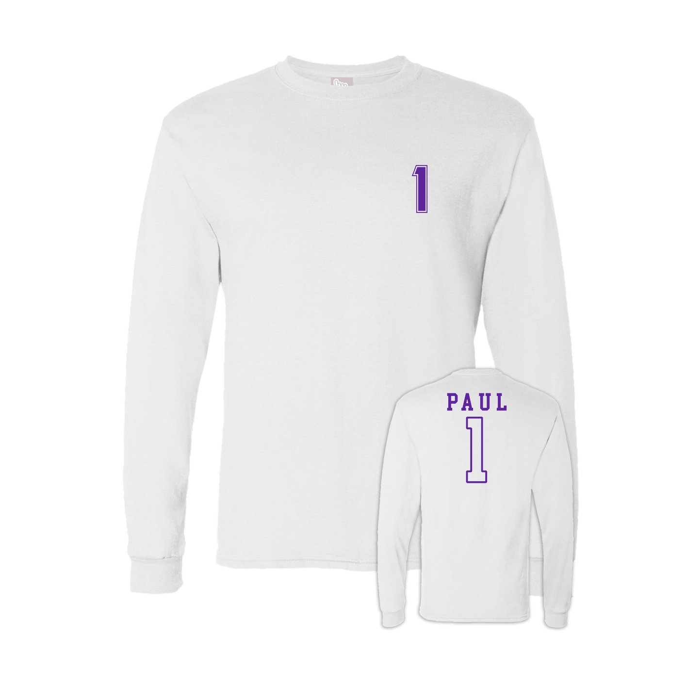Long Sleeve Tee — Chest Back in White
