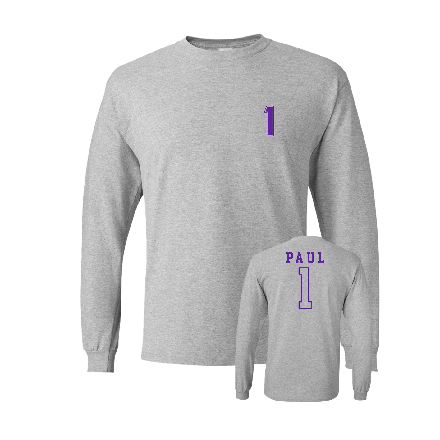 Long Sleeve Tee — Chest Back in Grey