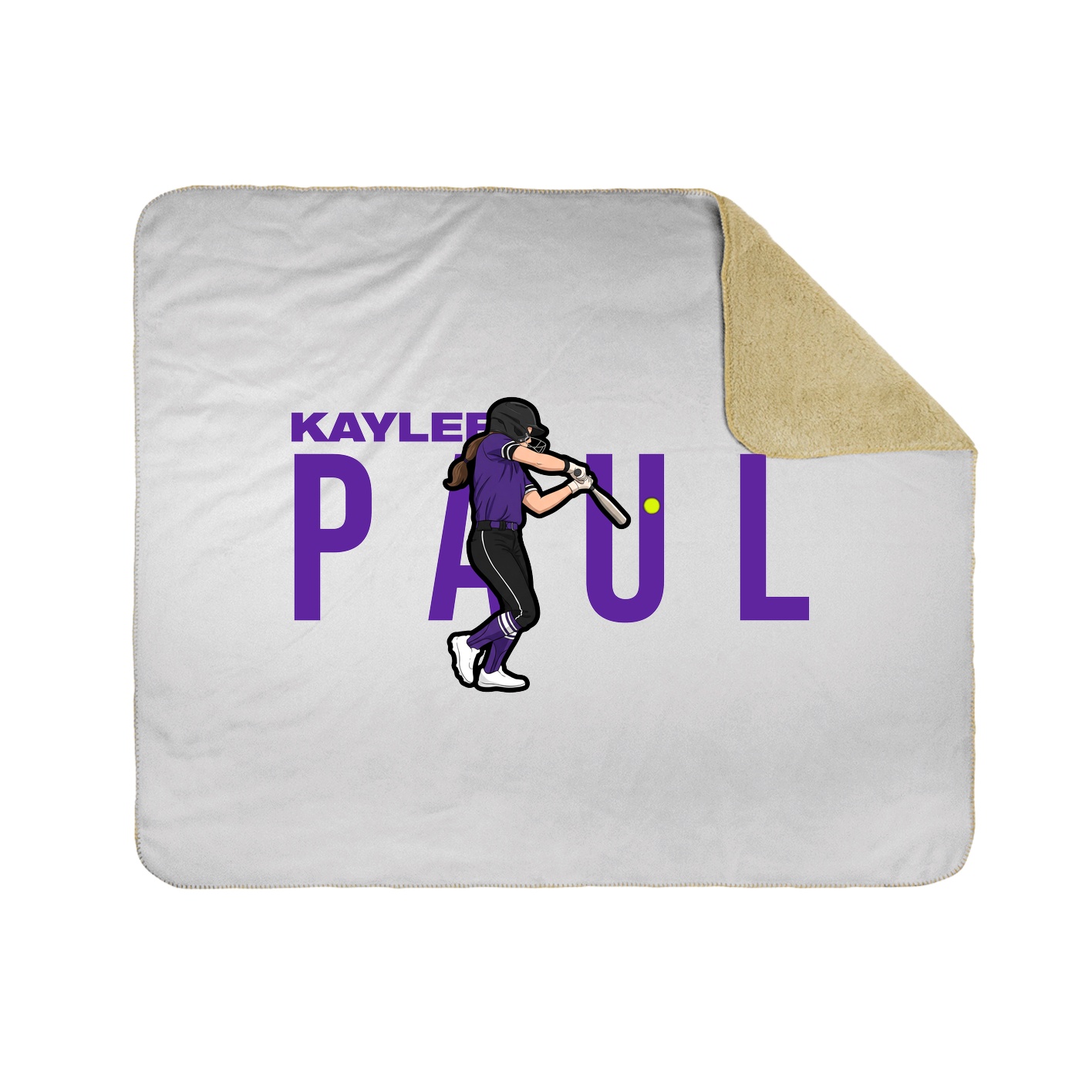 Throw Blanket — Player Name in White