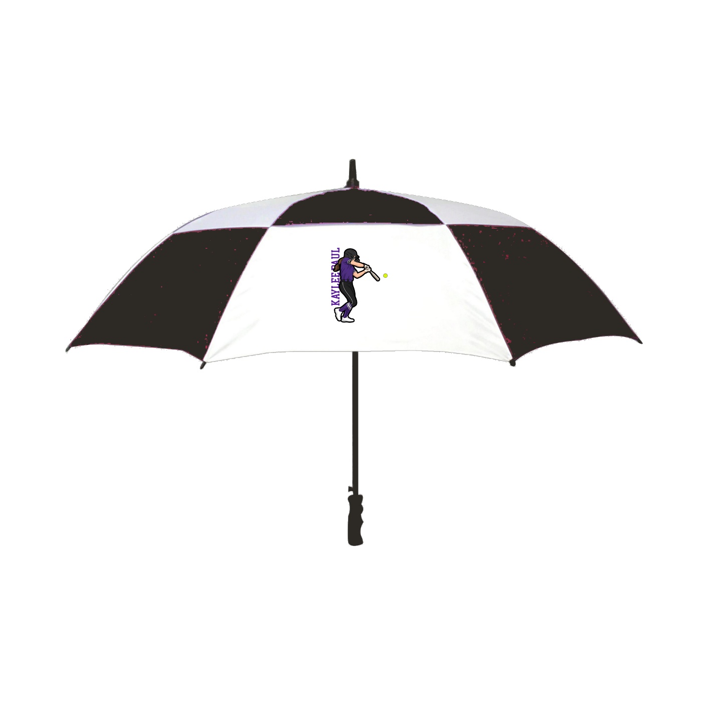 Golf Umbrella — Name Vertical in Black