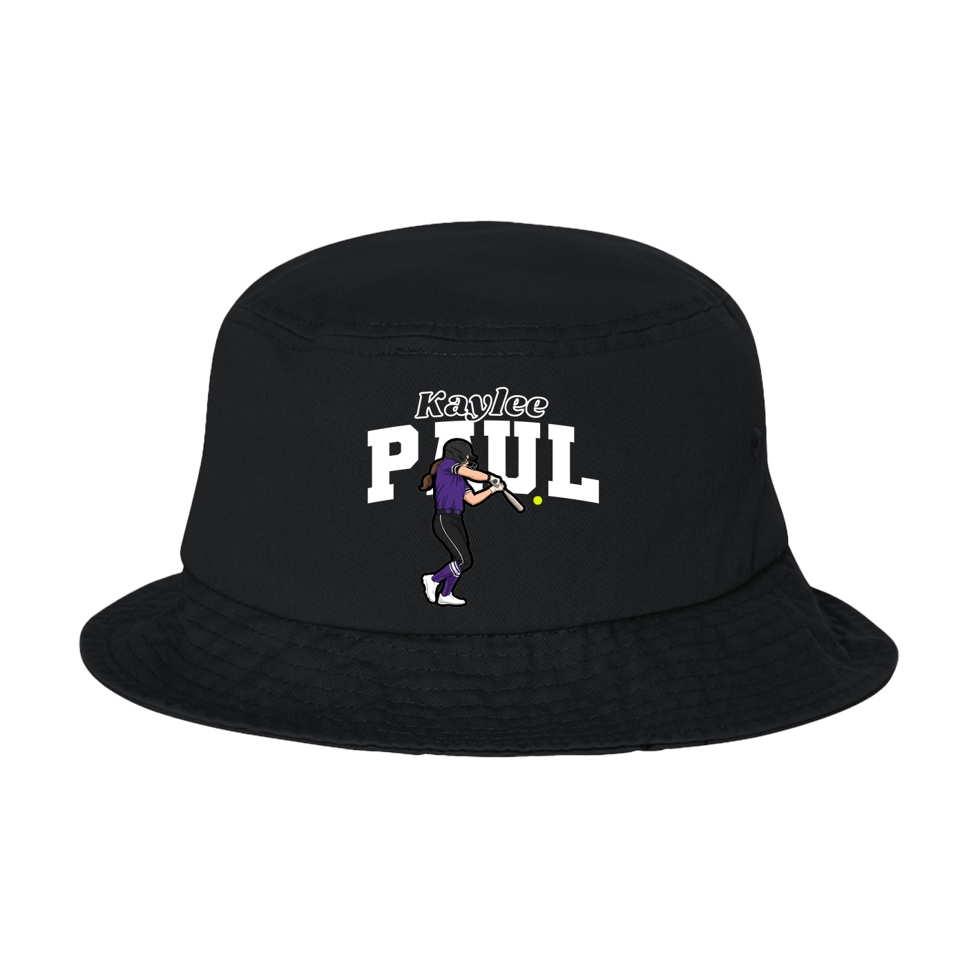 Bucket Cap — Name Arch in Black