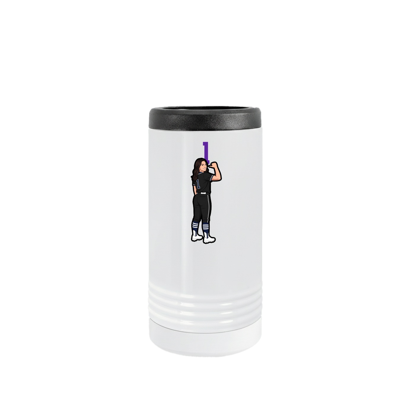 Slim Beverage Holder — Number Top in White