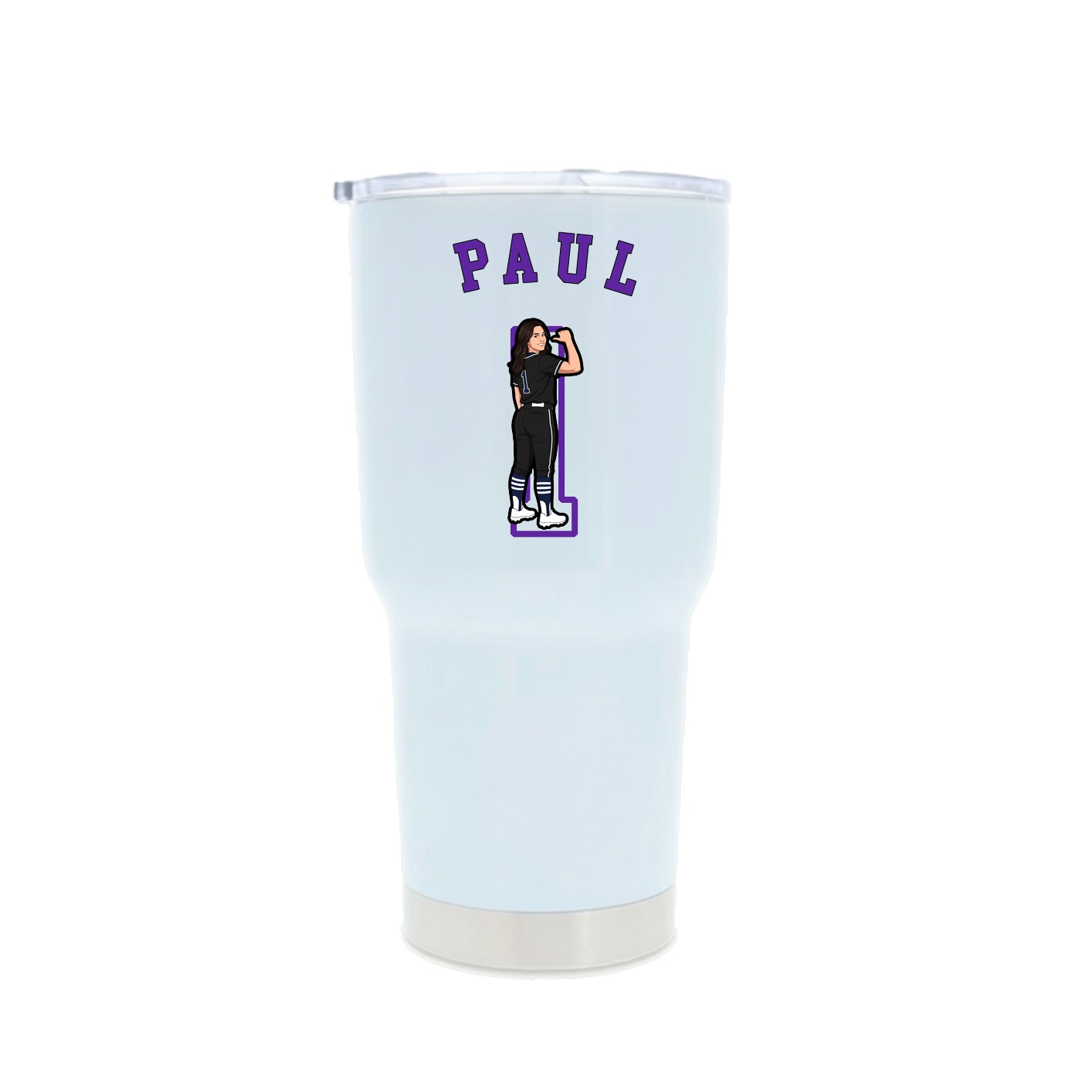 30oz Stainless Steel Tumbler — Shirsey Arch in White