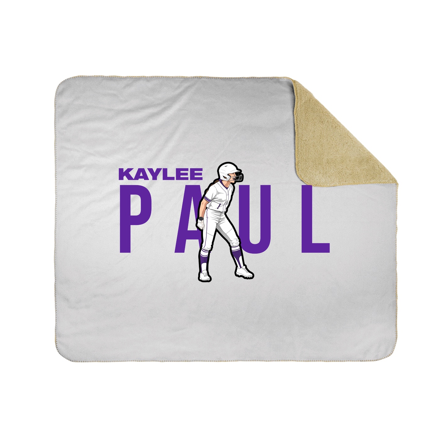 Throw Blanket — Player Name in White