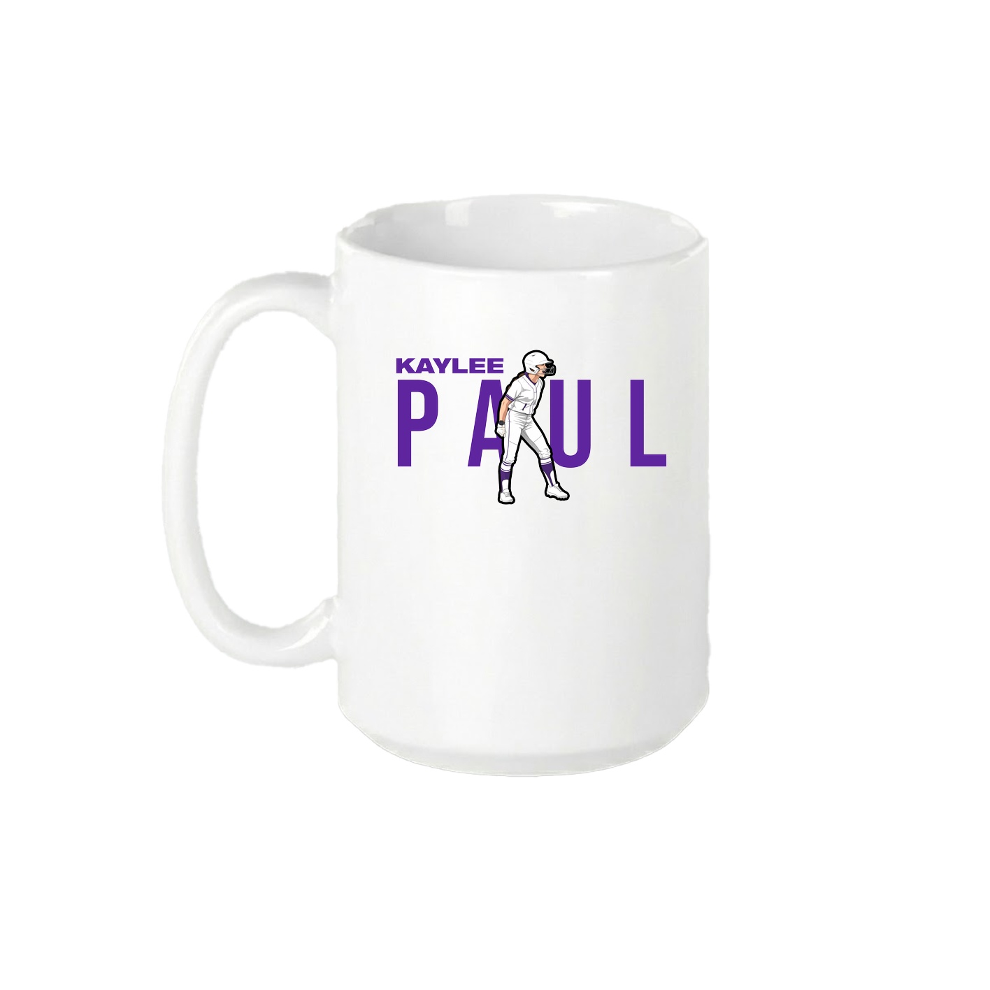 15oz Coffee Mug — Player Name in White
